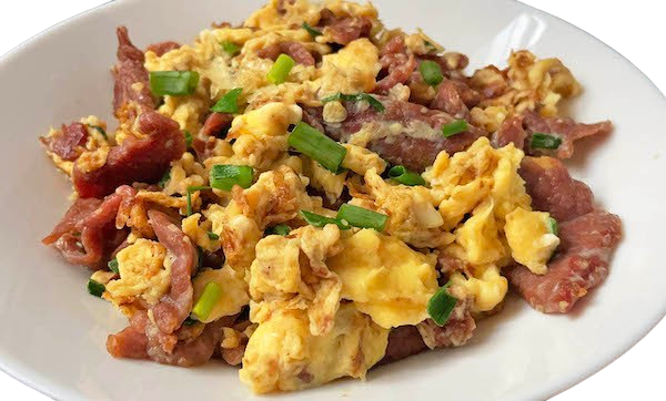 Egg with meat 